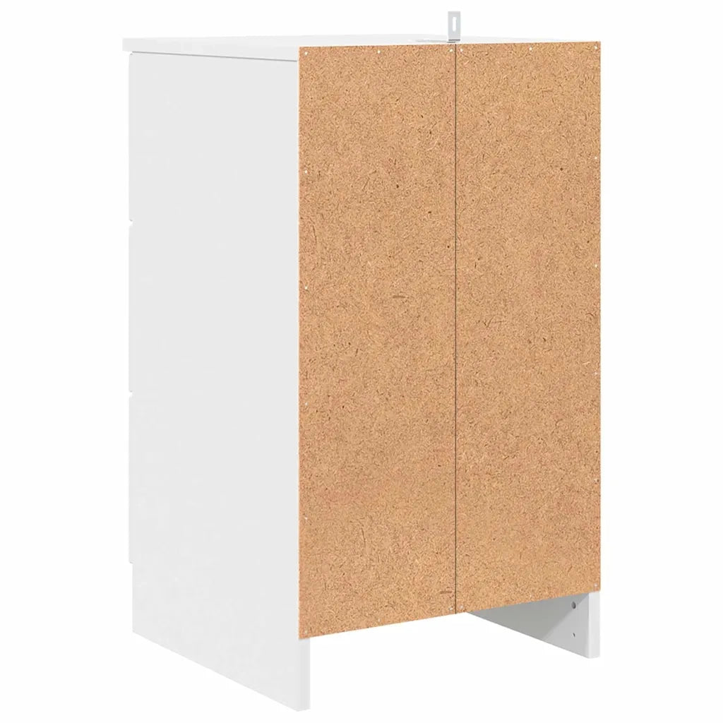 Comodino | Armadio da Notte | Mobiletto da notte Bianco 38 x 38 x 66 cm Legno multistrato
