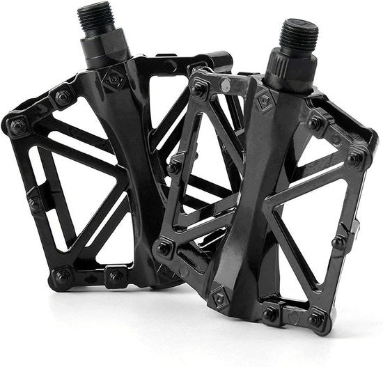 Pedale in alluminio per bicicletta - leggero, stabile e anti-slip - adatto per MTB/BMX - 9/16 pollici.