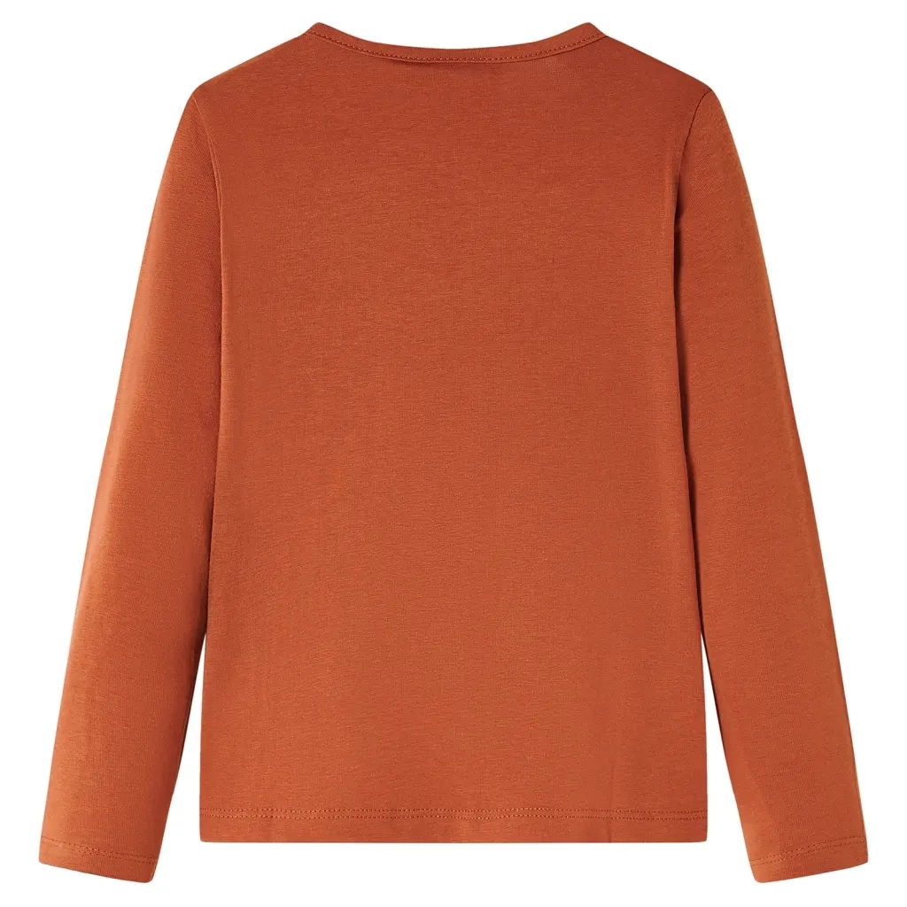 Maglietta da Bambina a Maniche Lunghe Cognac 104