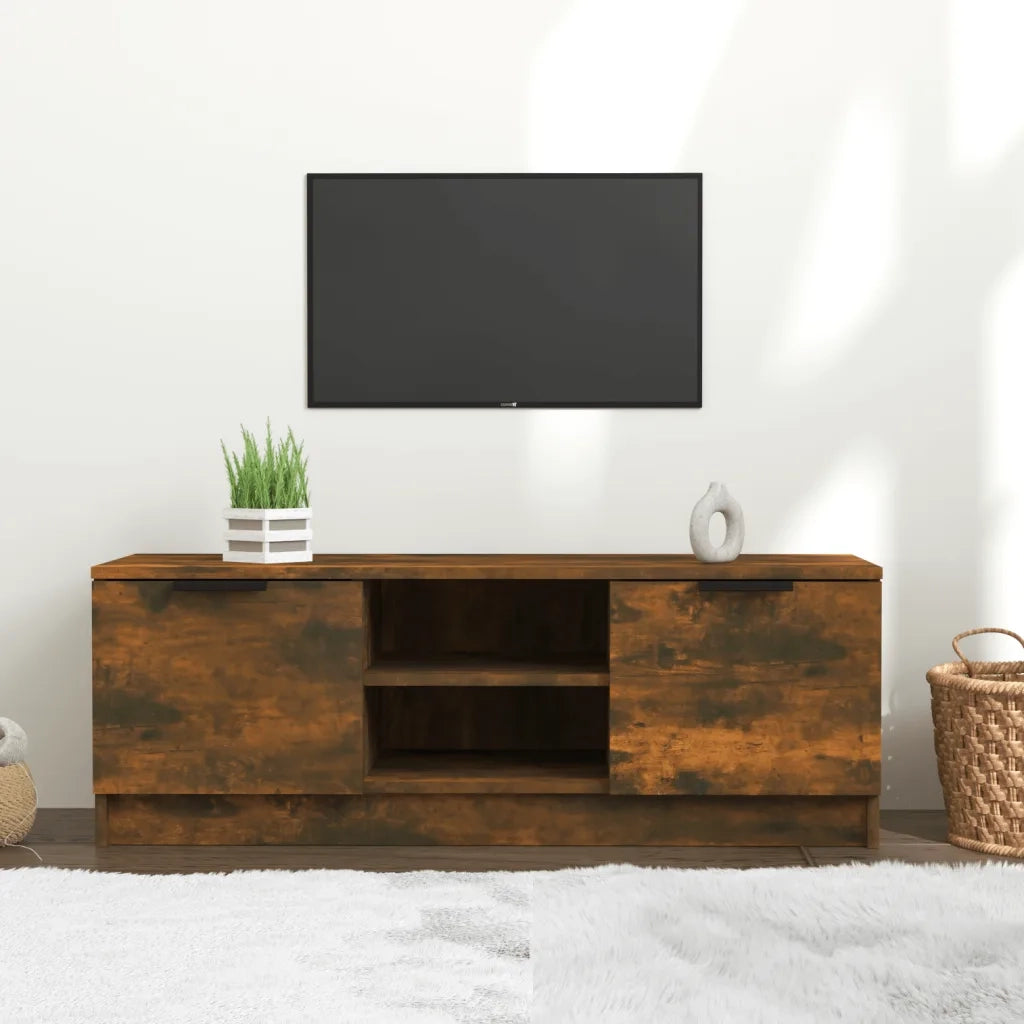 Mobile TV | Armadietto TV | Mobile Porta TV Rovere Fumo 102x35x36,5 cm in Legno Multistrato