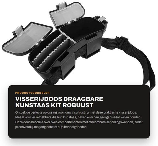 Cassa da Pesca Portatile - Kit di Conservazione - Tubo di Gomma - Accessori da Pesca - 2 Cassetti - Materiale di Alta Qualità - Contenitore per Pesci