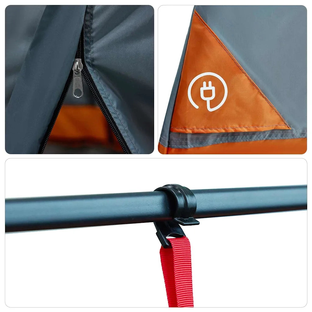 Tenda interna Grigio e arancione 291 x 291 x 240 cm taffetà 42001183