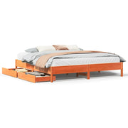 Letto matrimoniale | Letto per adulti | Letto senza Materasso Marrone Cera 180x200 cm in Legno di Pino