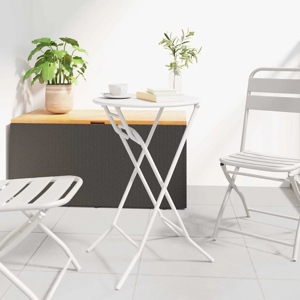 Tavolo da Giardino Bianco 50 x 50 x 72 cm Metallo 42010321