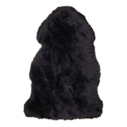 Tappeto Asimmetrico Lambskin, Nero, Vera Pelle di Agnello, 85x50x5 cm