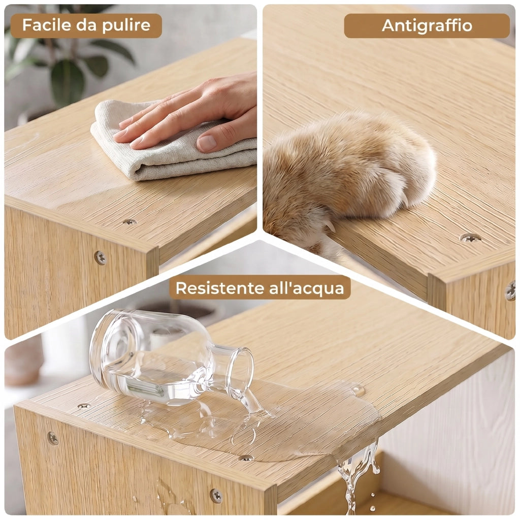 Libreria Angolare 67x67x163,7 cm a 5 Ripiani dal Design Modulabile e Salvaspazio in Legno Multicolore