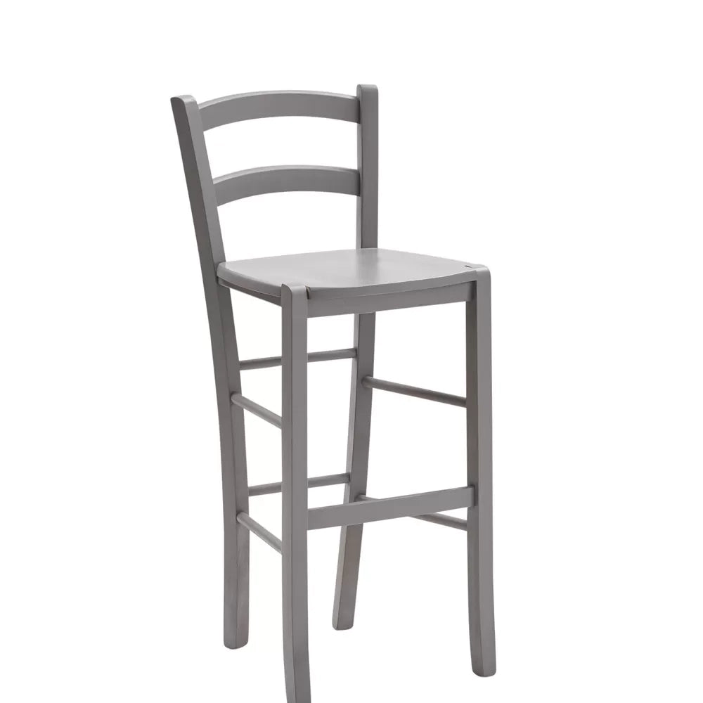 Set 2 sgabelli shabby in legno grigio seduta legno 41x44x101 - Mobili 2G