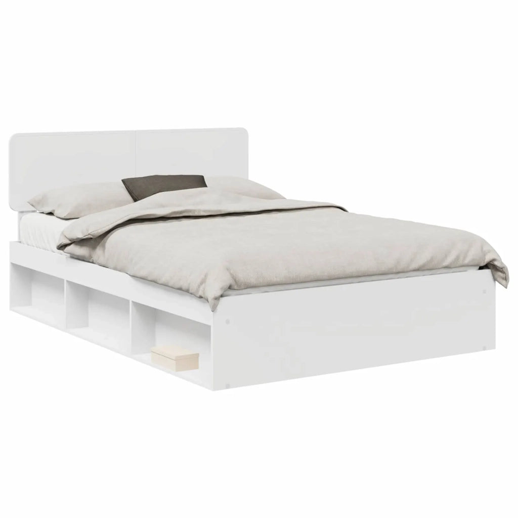 Struttura del letto Bianco 150 x 200 cm Pino massello 3412060