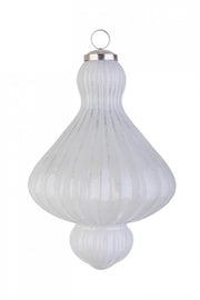 Pendaglio vetro Gloss trottola bianco opaco