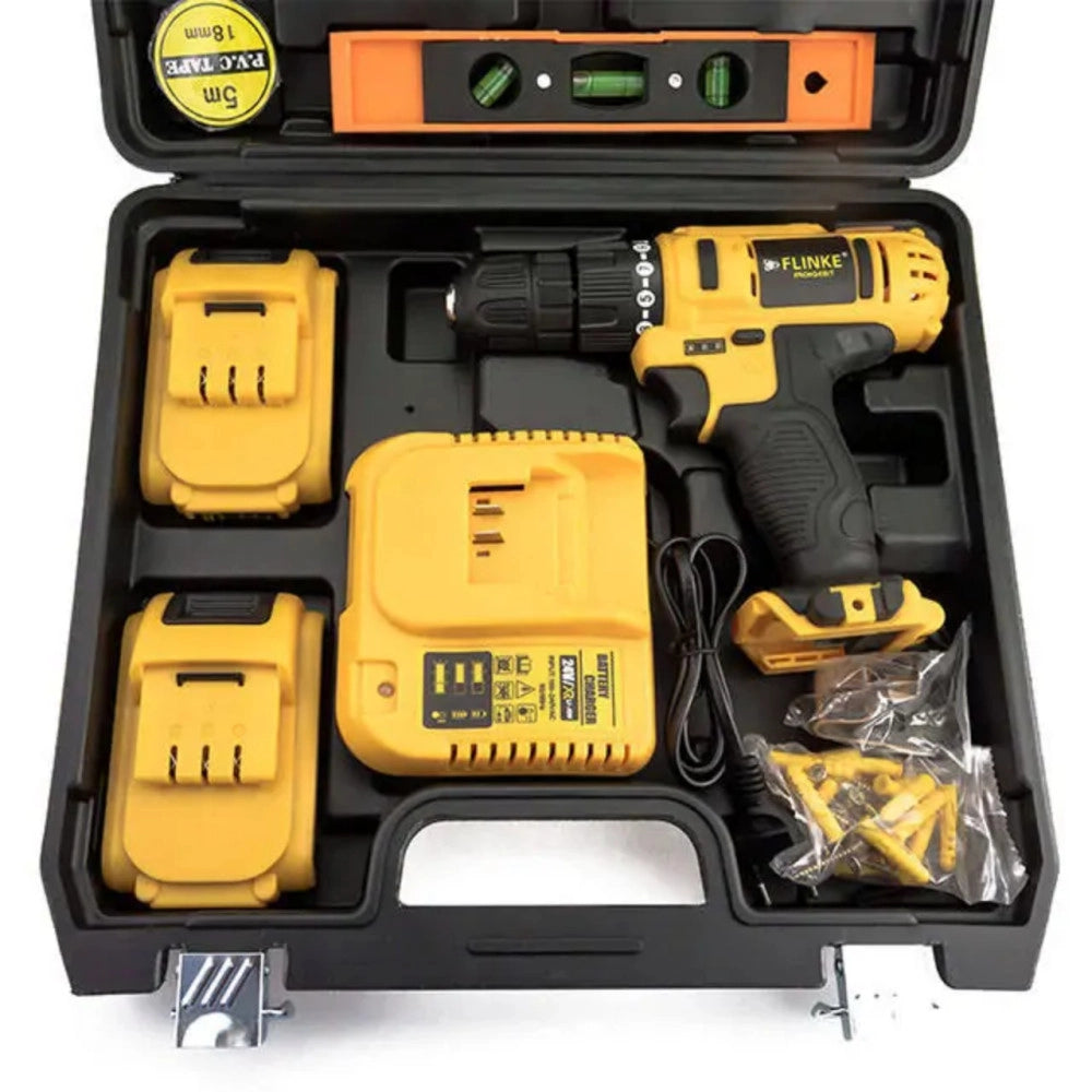 Trade Shop - Set 78 Pz Trapano Avvitatore A Batteria 24v Litio Ricaricabile Accessori Valigia -