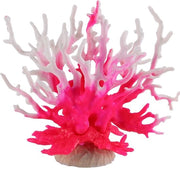 Decorazione per acquario con piante artificiali - decorazione per corallo - ornamento per acquario - decorazione rossa/bianca - dimensioni 17x6,5x14,5 cm
