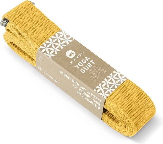 Yogagordel in cotone 100% - 100% katoen - per migliorare la flessibilità - per principianti e esperti - yogagordel con chiusura metallica [250 x 3,8 cm]