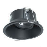 Portafaretto moderno porta faretto nero foro incasso 85mm luce orientabile GU10