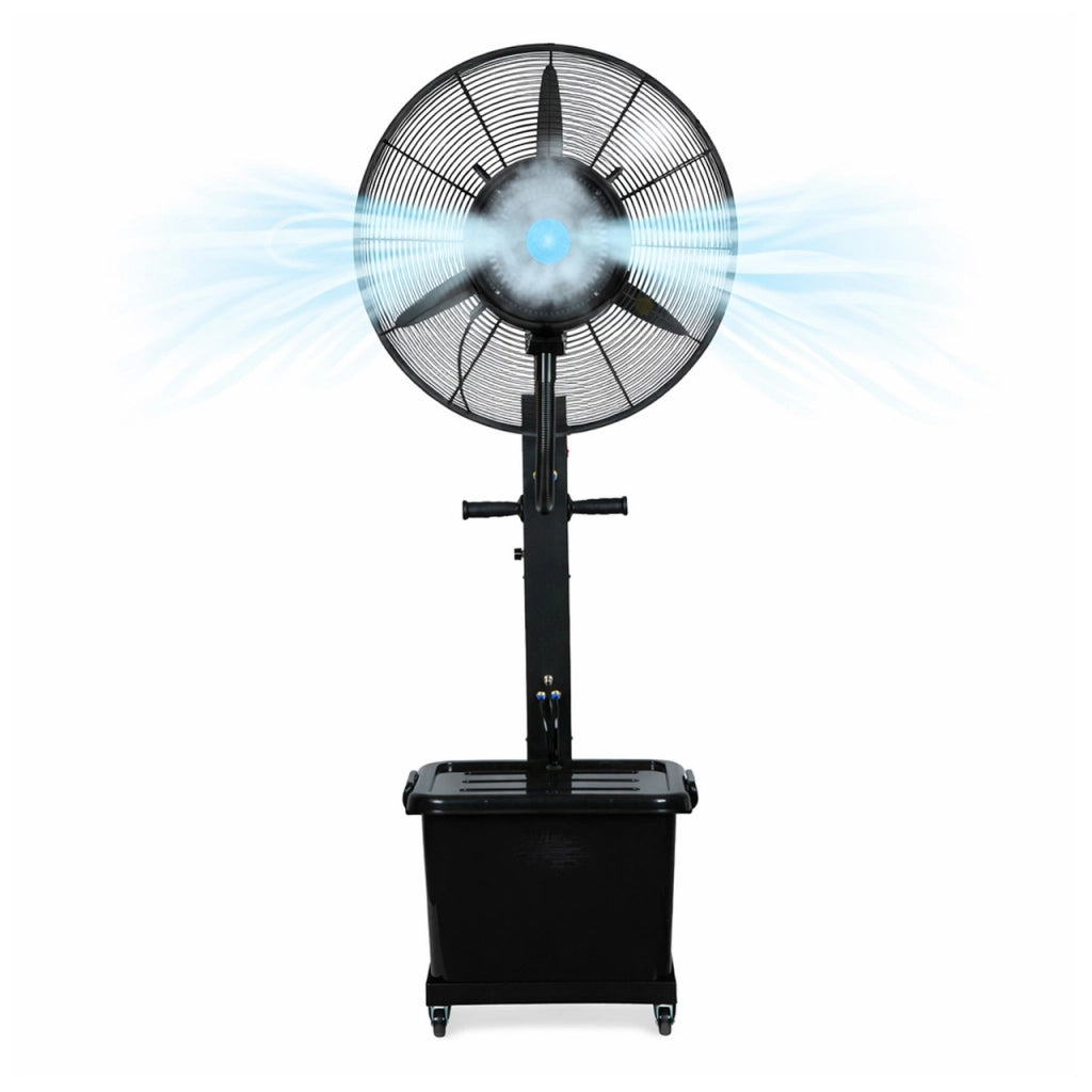 Ventilatore Nebulizzatore Raffrescatore 66 cm con Tanica 41L, 3 Velocità, Altezza 175 cm, 260W 220V