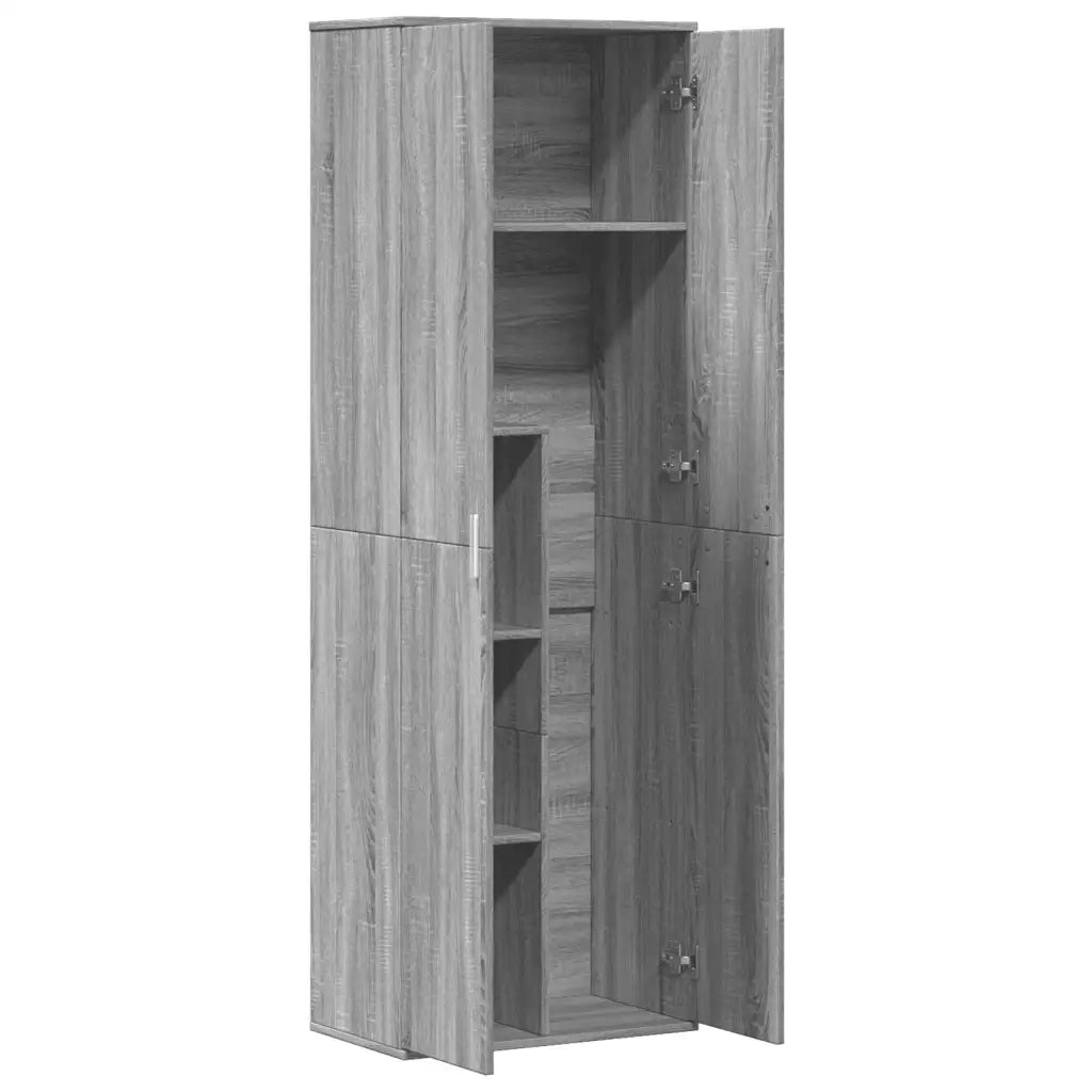 Credenza-Buffet-Armadio da cucina Grigio Sonoma 60x35x180 cm in Legno Multistrato