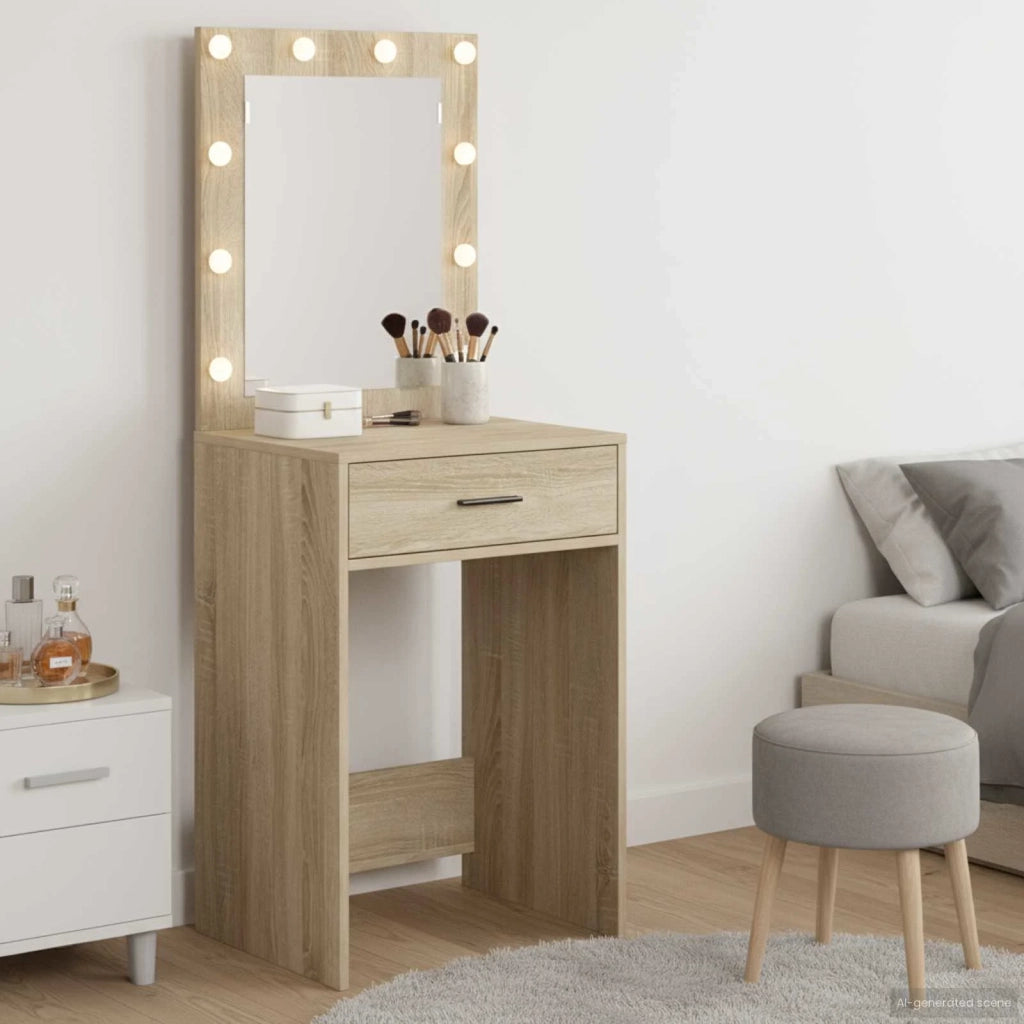 Tavolo da Trucco con cassetto Rovere Sonoma 50 x 41 x 135 cm 865039