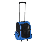 Carrello Trasportino per Animali Domestici 2 in 1 ¨C zephmum ¨C Blu 42x25x55 cm