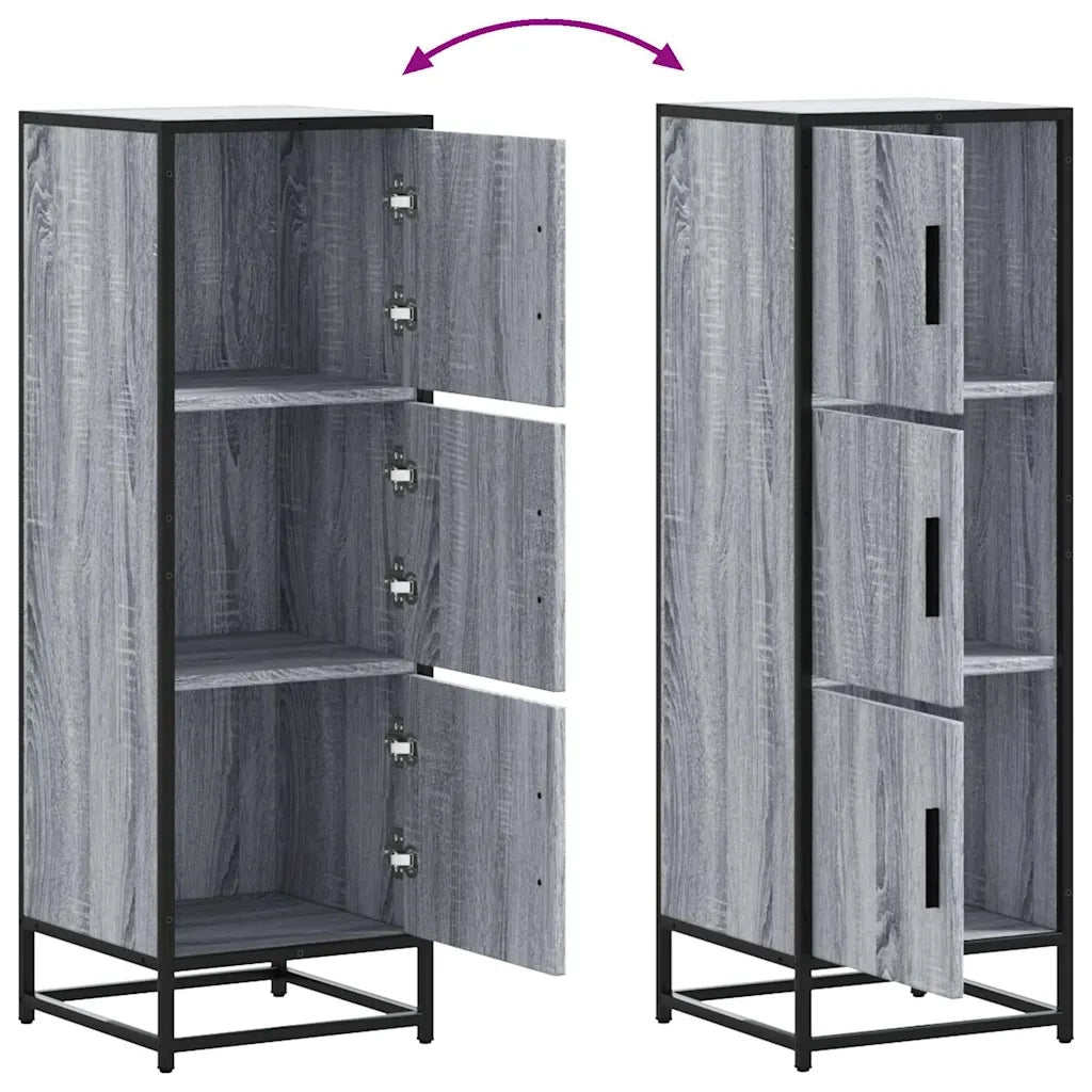 Credenza Grigio Sonoma Legno Multistrato Metallo 849067
