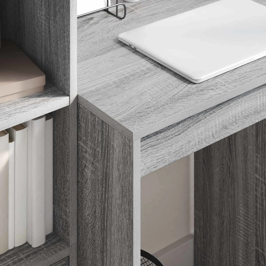 Scrivania con cassetto con lo scaffale 2 pcs Grigio Sonoma 3337342
