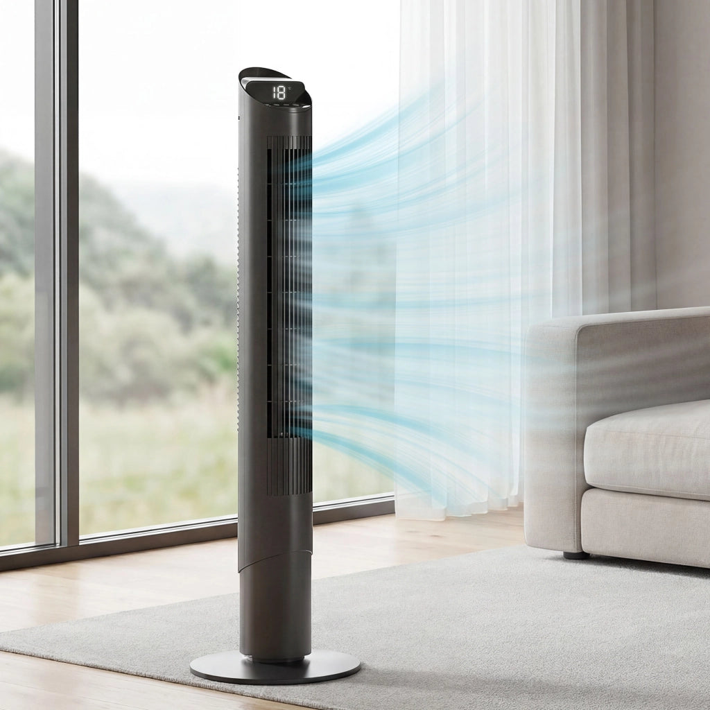Ventilatore da terra con telecomando e WiFi ¨C zephmum ¨C 116 cm 6 velocita 4 modalita