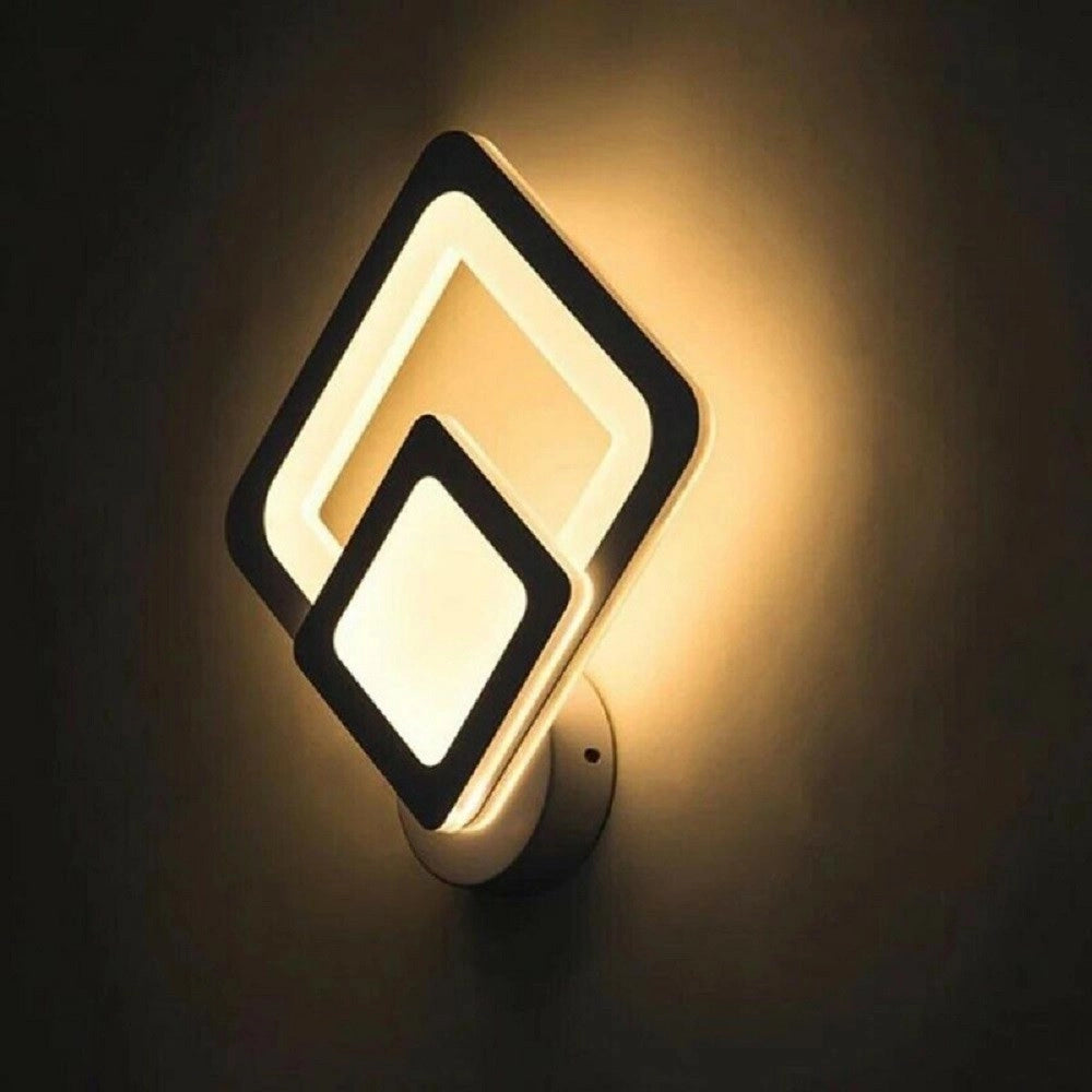 Trade Shop - Applique Led A Rombo 12 W Parete Lumetto Abat Jour Luce 6500k 3000k 4000k E82-b -