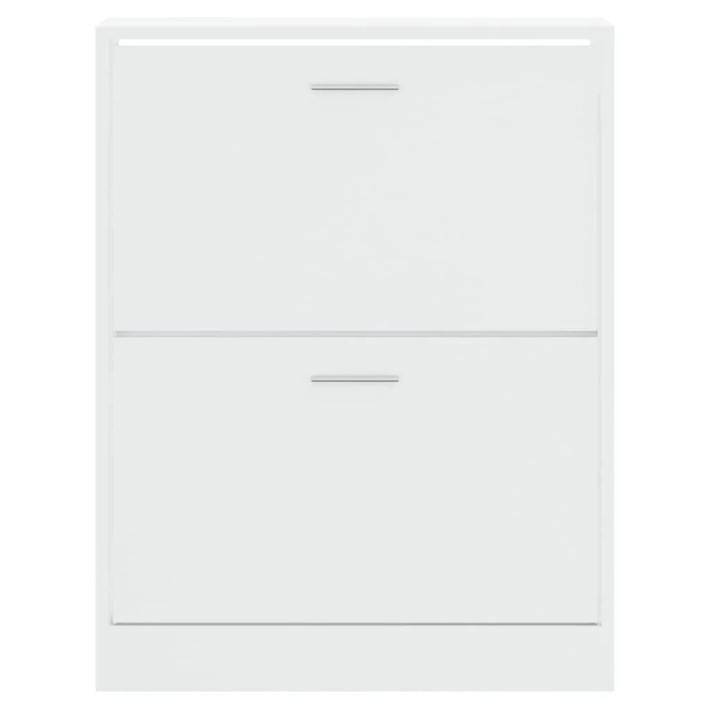 Scarpiera mobile contenitore per scarpe mobile per ingresso/corridoio/soggiorno finitura lucida 63 x 24 x 81 cm legno ingegnerizzato bianco 02_0021312