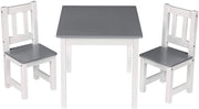 Tavolo per bambini con 2 sedie bianco-grigio 19_0000199
