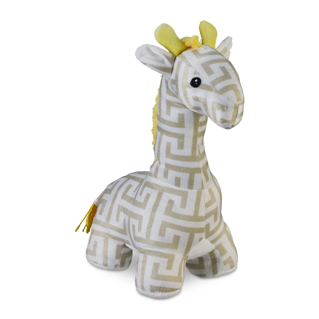 Fermaporta decorativo a forma di giraffa 40 x 20 x 15 cm atmosfera accogliente in tessuto multicolore 13_0013489