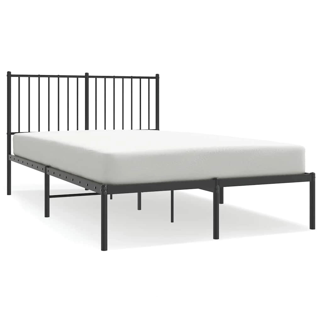 Giroletto con Testiera in Metallo Nero 120x190 cmcod mxl 81788