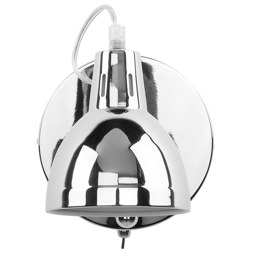 Set di 2 lampade da parete applique estensibili metallo argento 33 cm orientabile industriale
