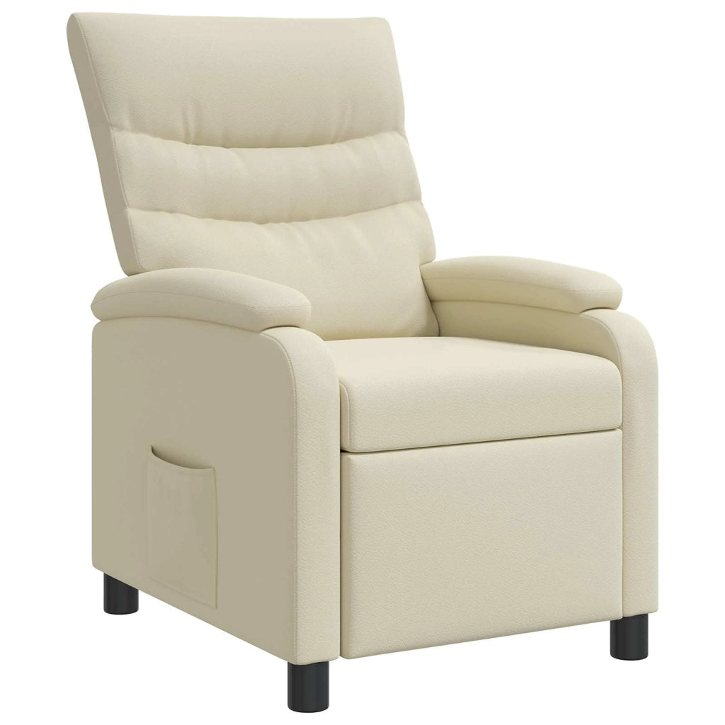 Divano Sedia-Poltrona reclinabile Crema Similpelle 974955