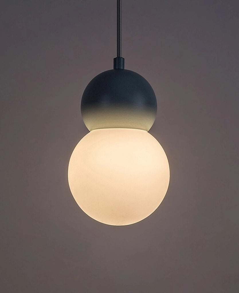Lampada a sospensione minimal blu doppia sfera G9 Rabalux