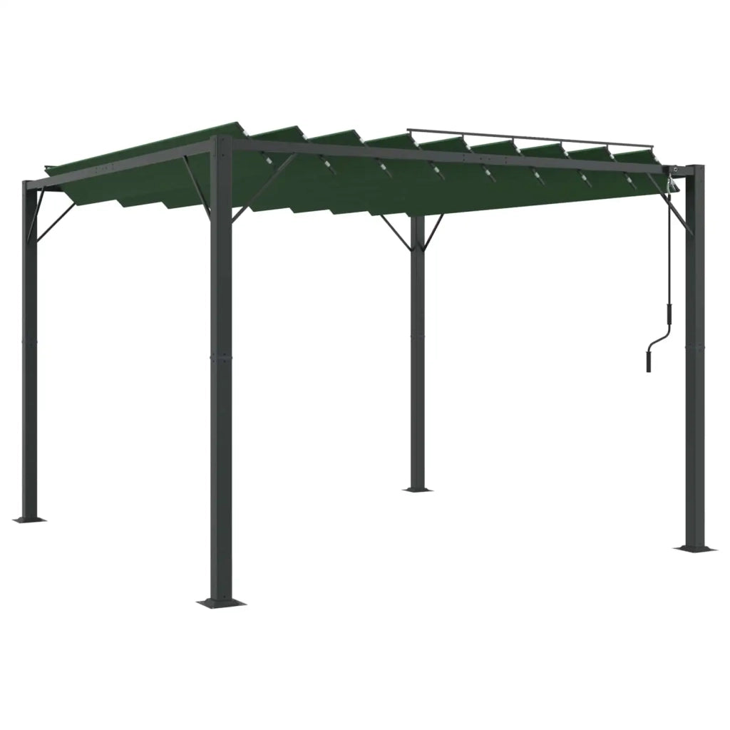 Gazebo con tetto ventilato 3 x 3 x 2,14 m Verde