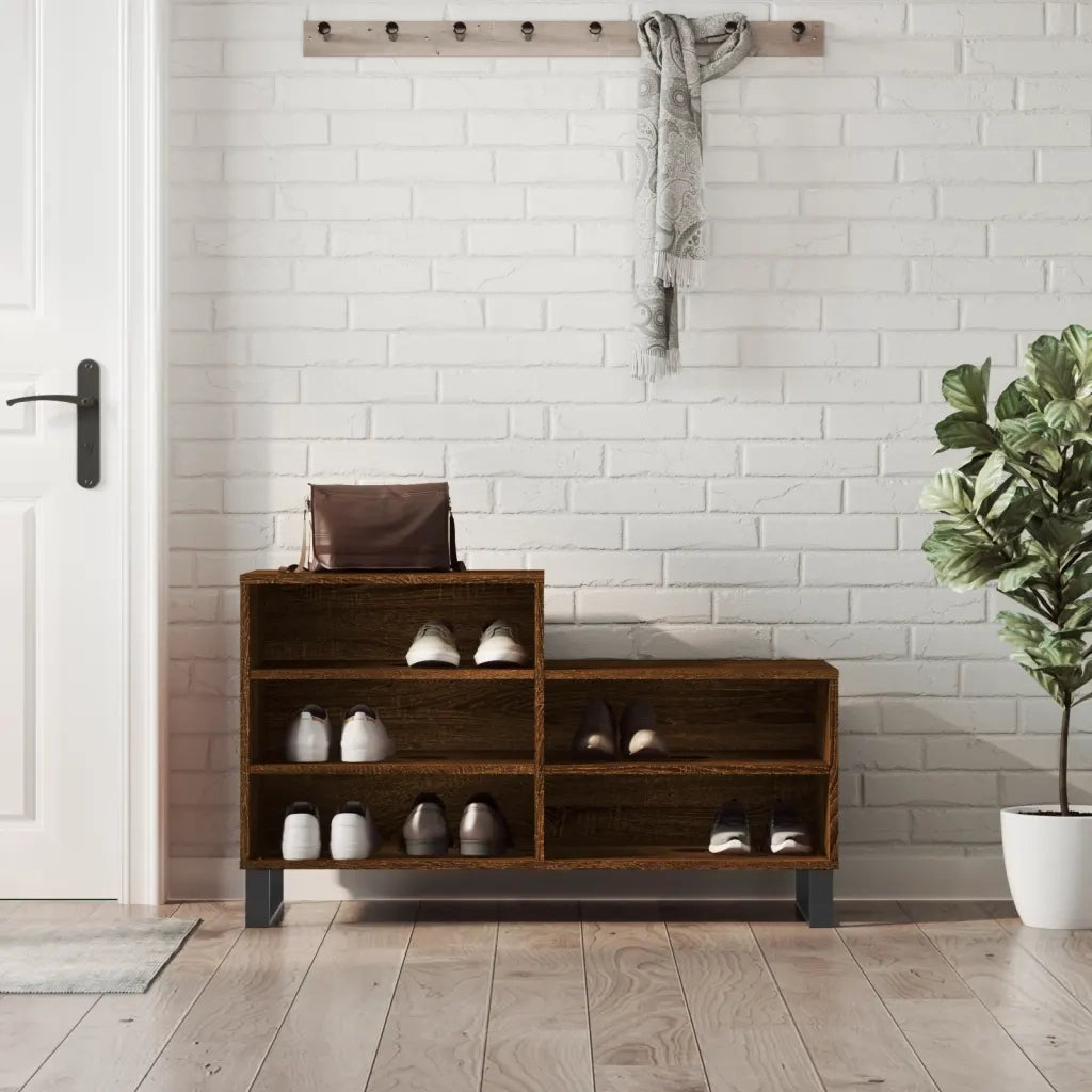 Scarpiera | Mobile per scarpe Rovere Marrone 102x36x60 cm in Legno Multistrato
