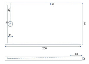 Piatto Doccia 80x150 cm in Pietra Bonussi Trivor Nero