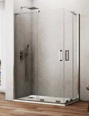 Box doccia ingresso angolare 2+2 CIRENE (KENNA) 100x75 cm Cromo