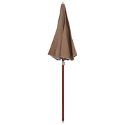 Ombrellone da Giardino con Palo in Acciaio 180 cm Tortora 47801