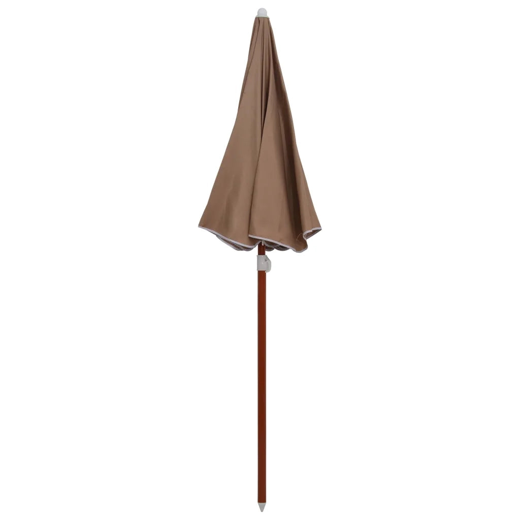 Ombrellone da Giardino con Palo in Acciaio 180 cm Tortora 47801
