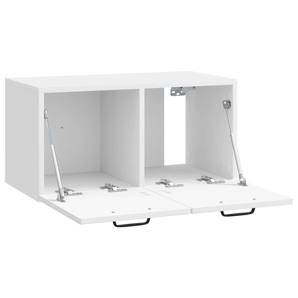 Mobile Porta TV da Muro Bianco Lucido 59,5 x 31 x 30 cm 899389