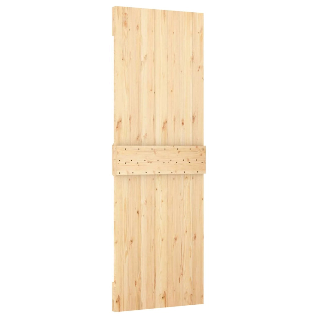 Porta scorrevole Naturale e Nero 70 x 210 cm 3445149
