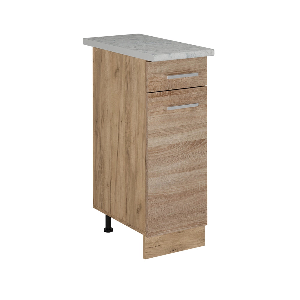 Mobiletto base per cucina R-Line Sonoma/Rovere dorato 30 cm PL Marmo Vicco