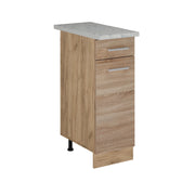 Mobiletto base per cucina R-Line Sonoma/Rovere dorato 30 cm PL Marmo Vicco