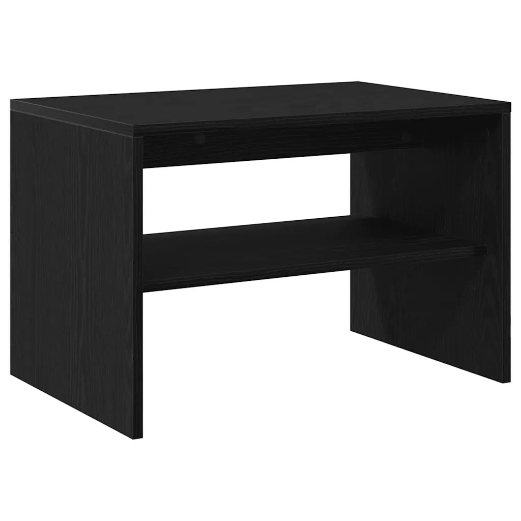 Mobile Porta TV Rovere Nero 60x40x40 cm in Legno Multistrato