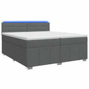 Letto box spring con materasso Grigio Scuro 200 x 200 cm 3452748