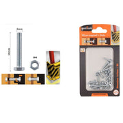 Trade Shop - Set 17 Pz Vite Viti Per Esterno A Testa Esagonali 4x16mm Con Dadi Dado M4 90904 -