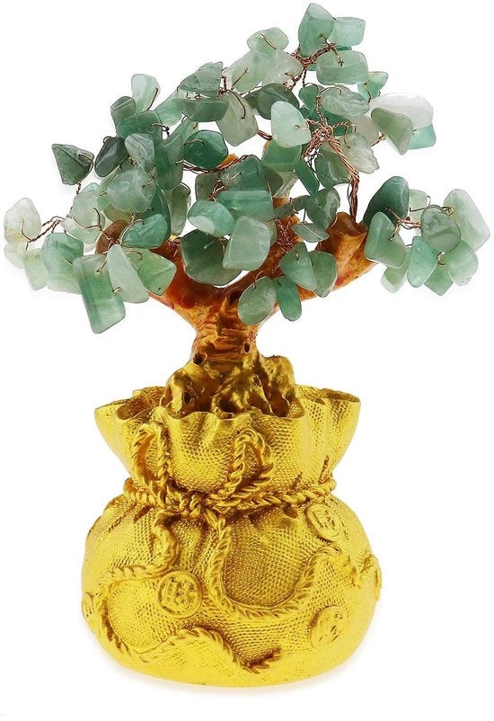 Decorazione Feng Shui in Cristallo e Resina - 18x8 cm - Scultura di Buon Fortuna a Mano Fatta
