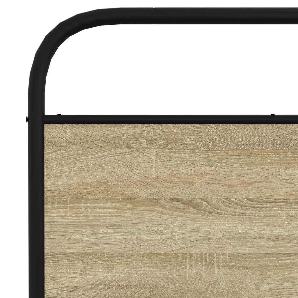Giroletto senza Materaso in Metallo Rovere Sonoma 200x200 cm 3318646