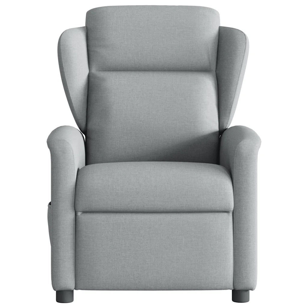 Divano Sedia-Poltrona Reclinabile in Tessuto Grigio Chiaro 885930