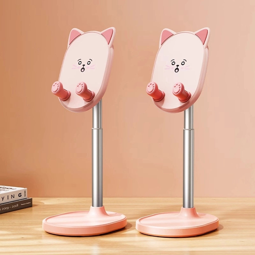 Trade Shop - Supporto Per Cellulare Carino Da Tavolo Regolabile Telescopico Universale Portatile -