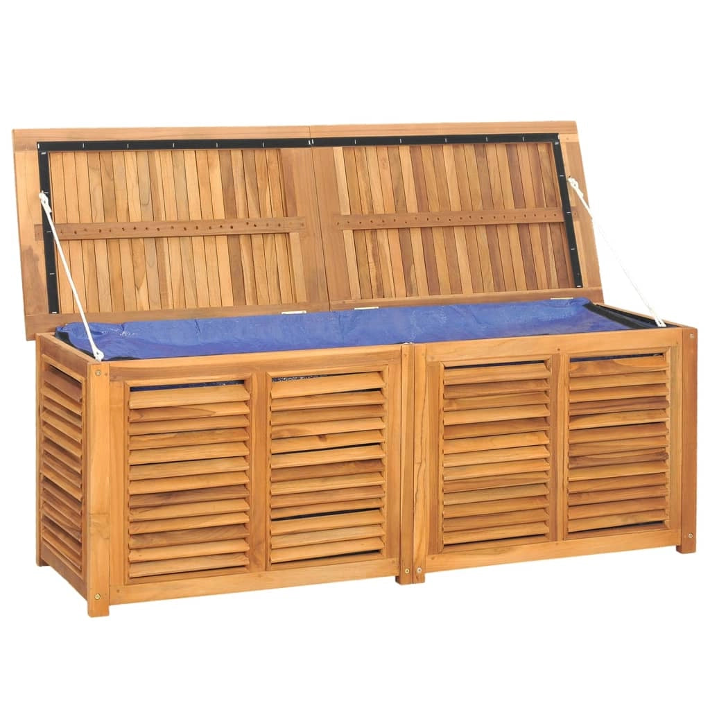 Box portaoggetti da giardino e borsa 150 x 50 x 53 cm legno massello di teak 02_0013131